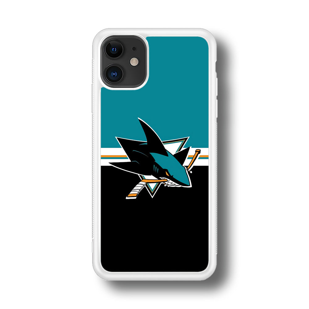 Hockey San Jose Sharks NHL 001 iPhone 11 Case-Phone Case-Rubber White (2D Case)-Altracase