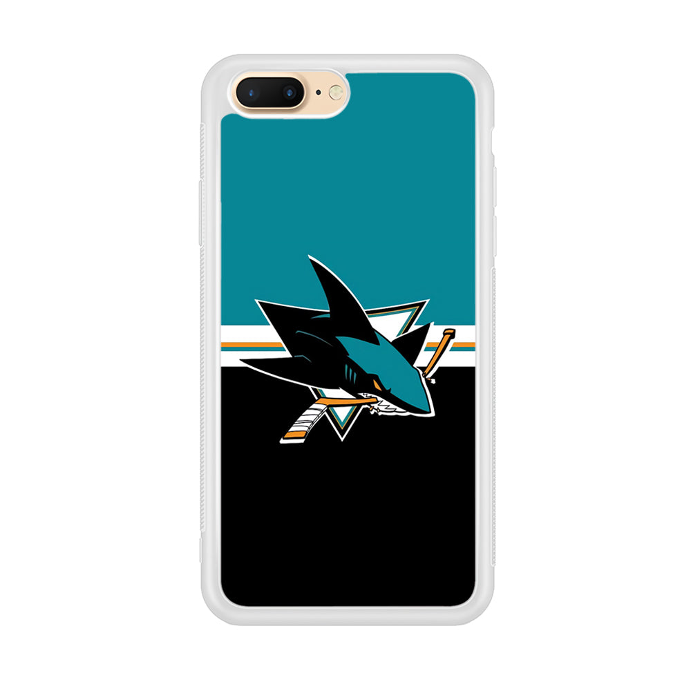 Hockey San Jose Sharks NHL 001 iPhone 8 Plus Case-Phone Case-Rubber White (2D Case)-Altracase