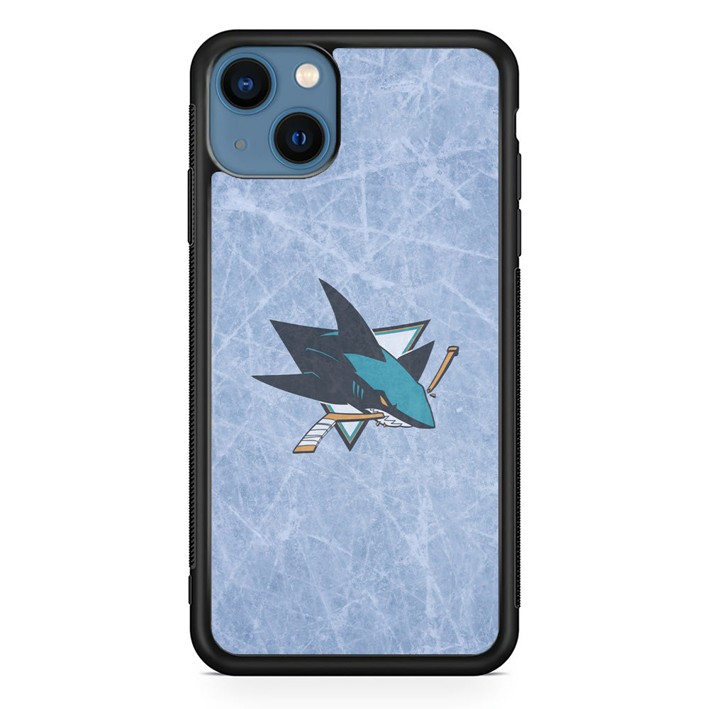 Hockey San Jose Sharks NHL 002 iPhone 13 Mini Case-Phone Case-Rubber Black (2D Case)-Altracase