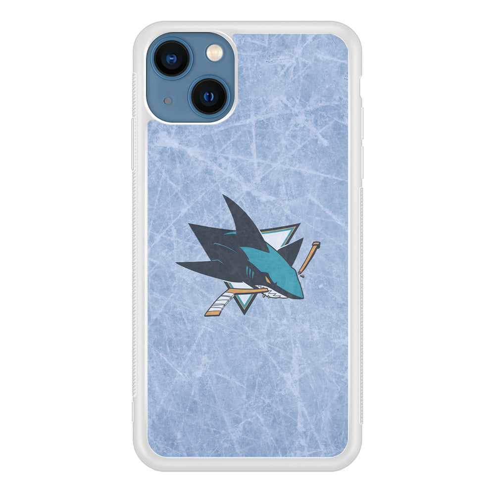 Hockey San Jose Sharks NHL 002 iPhone 13 Mini Case-Phone Case-Rubber White (2D Case)-Altracase