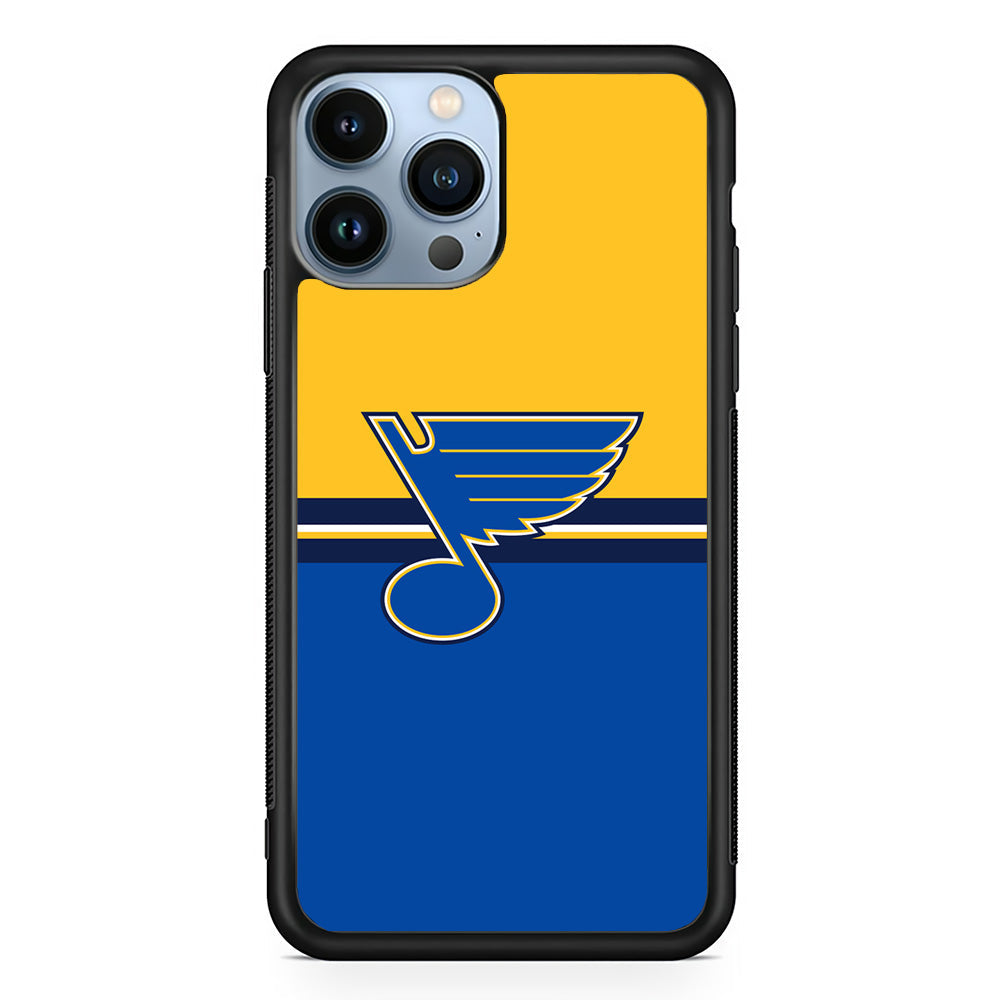 Hockey St. Louis Blues NHL 001 iPhone 13 Pro Case-Phone Case-Rubber Black (2D Case)-Altracase