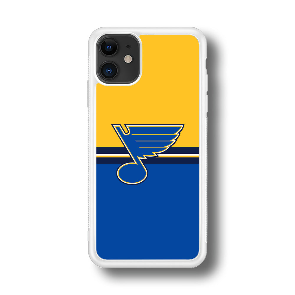 Hockey St. Louis Blues NHL 001 iPhone 11 Case-Phone Case-Rubber White (2D Case)-Altracase