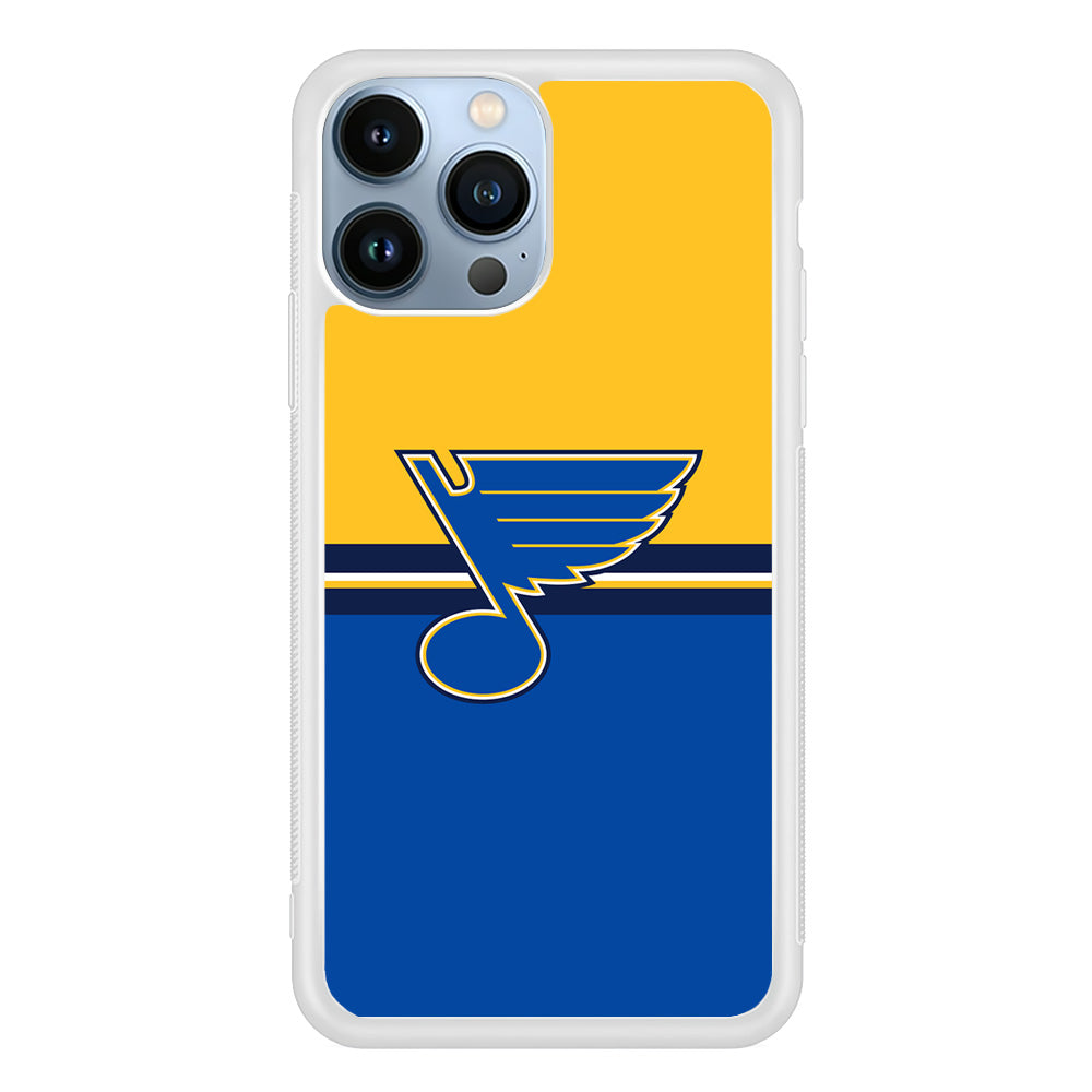 Hockey St. Louis Blues NHL 001 iPhone 13 Pro Case-Phone Case-Rubber White (2D Case)-Altracase