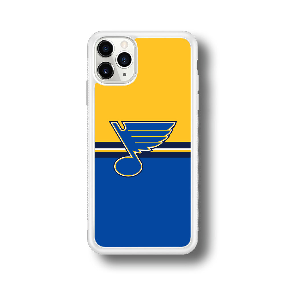 Hockey St. Louis Blues NHL 001 iPhone 11 Pro Max Case-Phone Case-Rubber White (2D Case)-Altracase