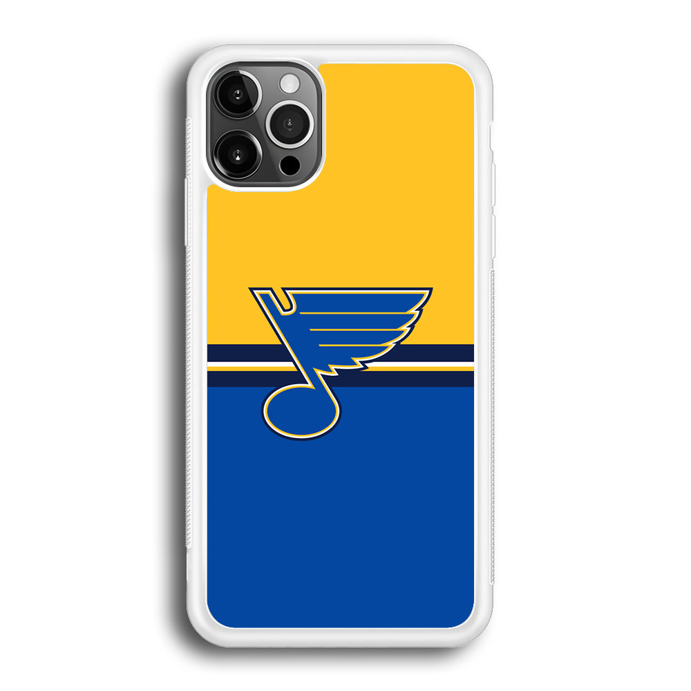 Hockey St. Louis Blues NHL 001 iPhone 12 Pro Max Case-Phone Case-Rubber White (2D Case)-Altracase