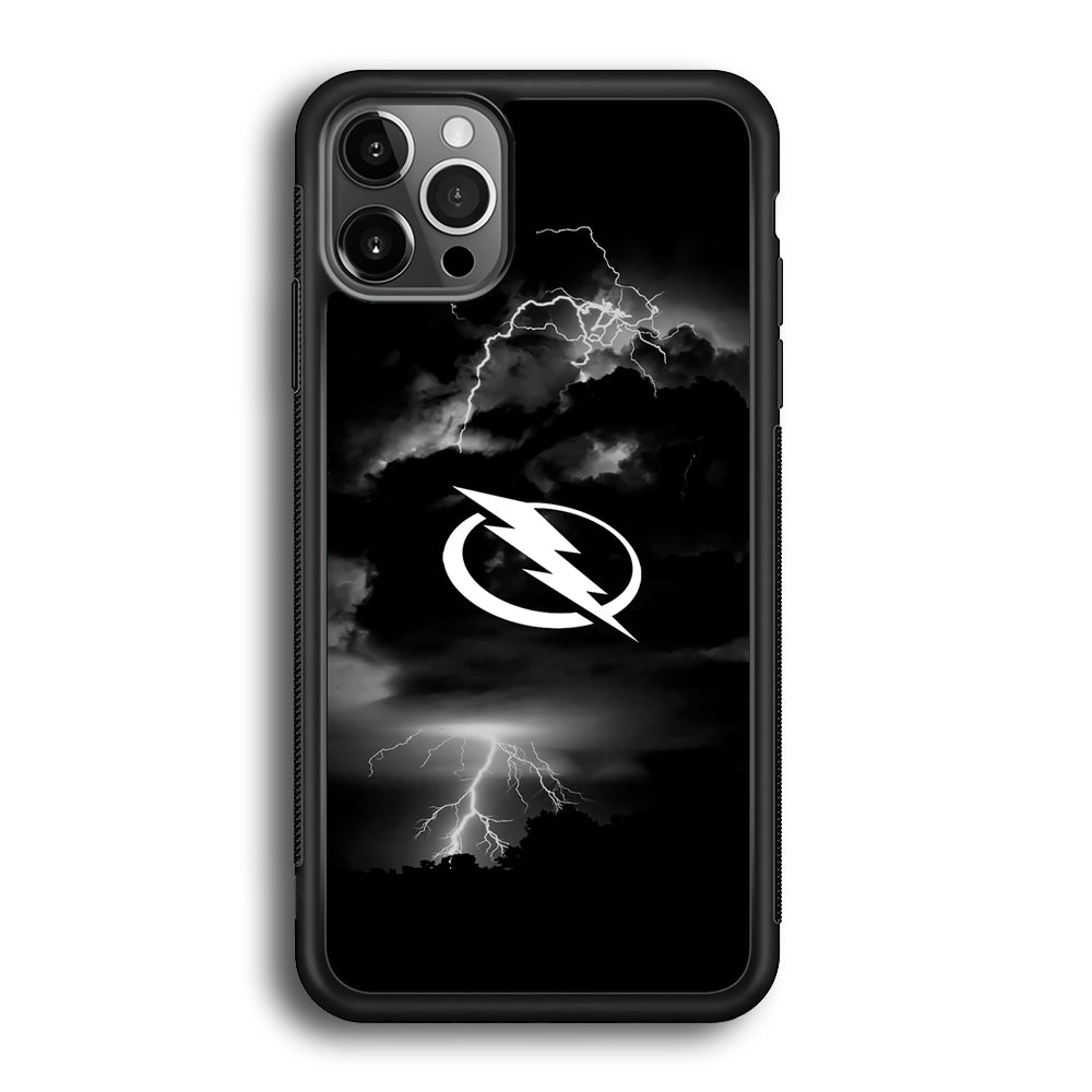 Hockey Tampa Bay Lightning NHL 002 iPhone 12 Pro Max Case-Phone Case-Rubber Black (2D Case)-Altracase