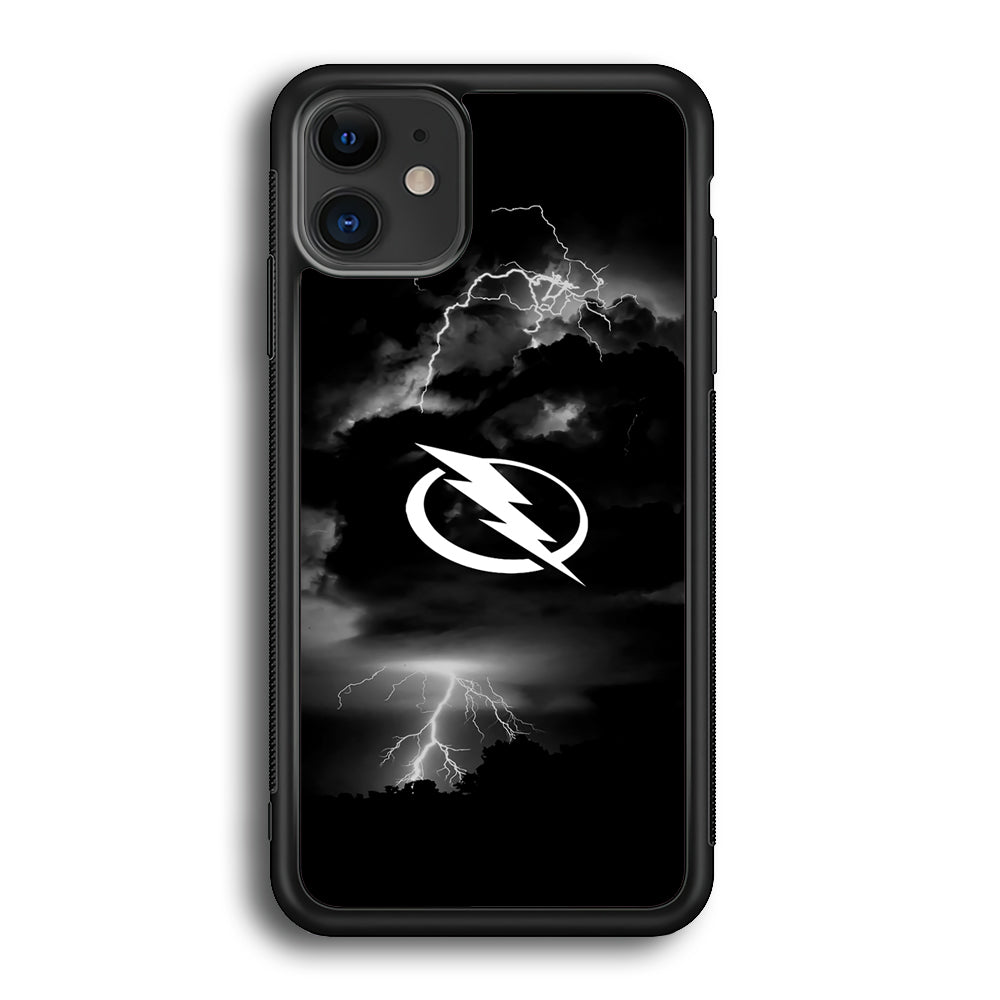 Hockey Tampa Bay Lightning NHL 002 iPhone 12 Mini Case-Phone Case-Rubber Black (2D Case)-Altracase