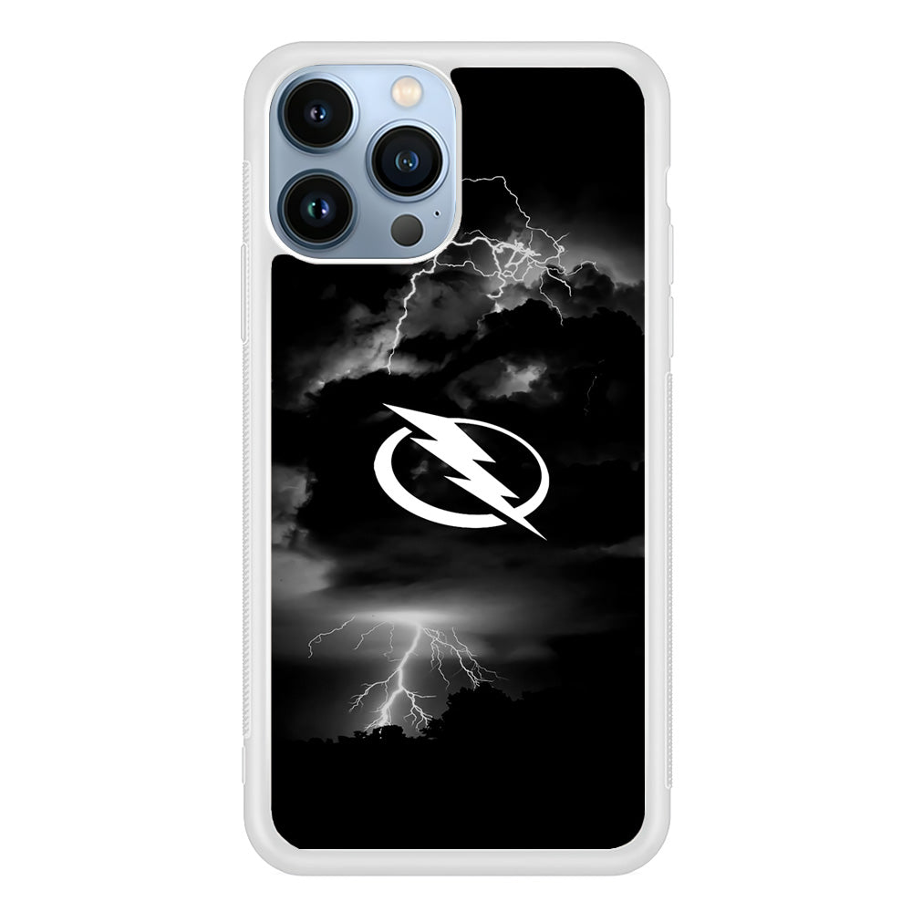 Hockey Tampa Bay Lightning NHL 002 iPhone 13 Pro Case-Phone Case-Rubber White (2D Case)-Altracase