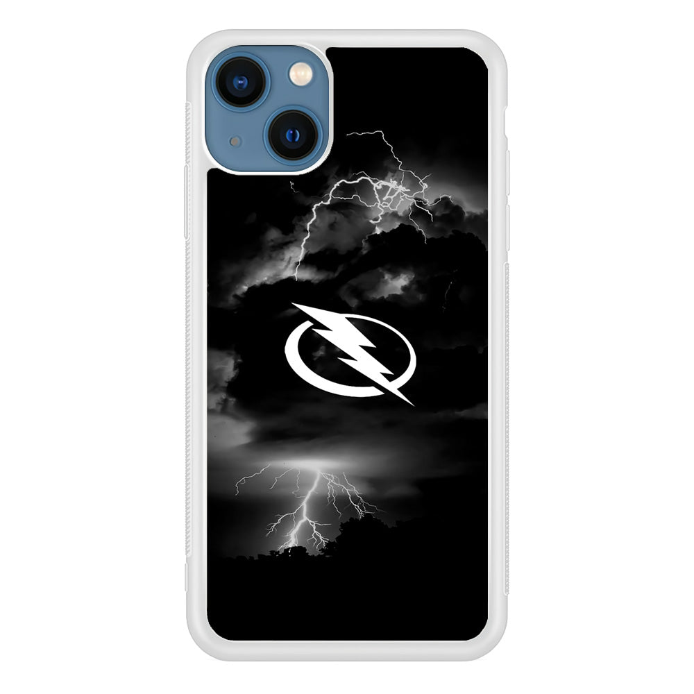Hockey Tampa Bay Lightning NHL 002 iPhone 13 Mini Case-Phone Case-Rubber White (2D Case)-Altracase