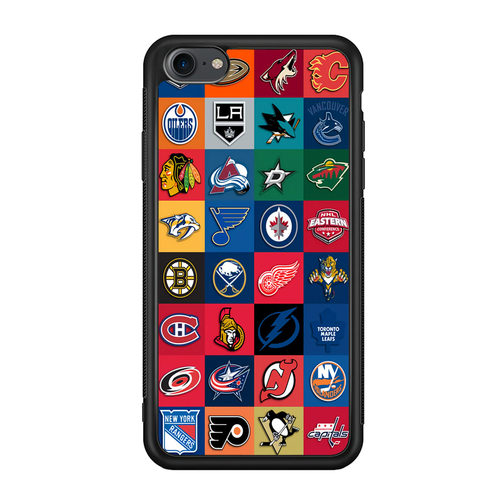 Hockey Teams NHL 001 iPhone 7 Case-Phone Case-Rubber Black (2D Case)-Altracase