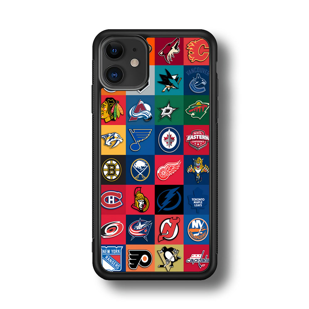 Hockey Teams NHL 001 iPhone 11 Case-Phone Case-Rubber Black (2D Case)-Altracase