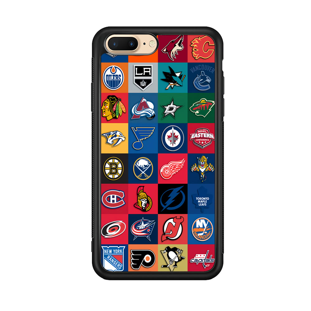 Hockey Teams NHL 001 iPhone 7 Plus Case-Phone Case-Rubber Black (2D Case)-Altracase