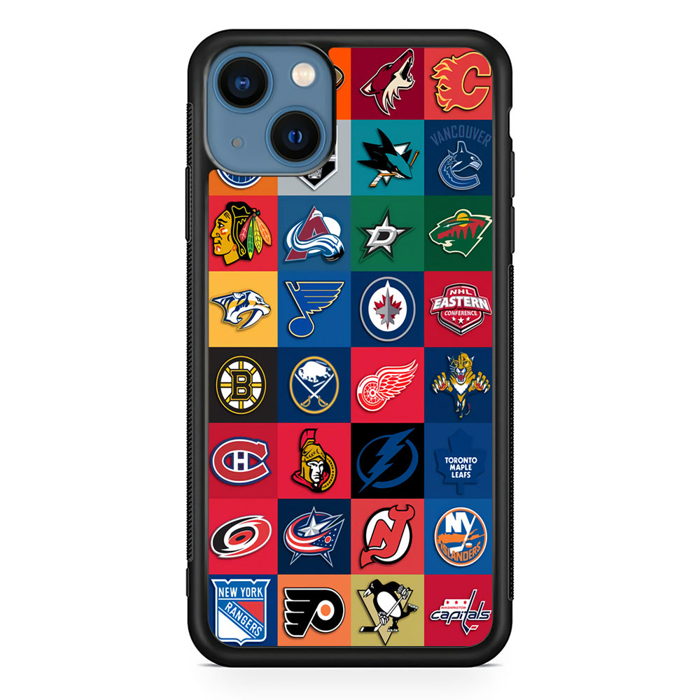 Hockey Teams NHL 001 iPhone 13 Mini Case-Phone Case-Rubber Black (2D Case)-Altracase