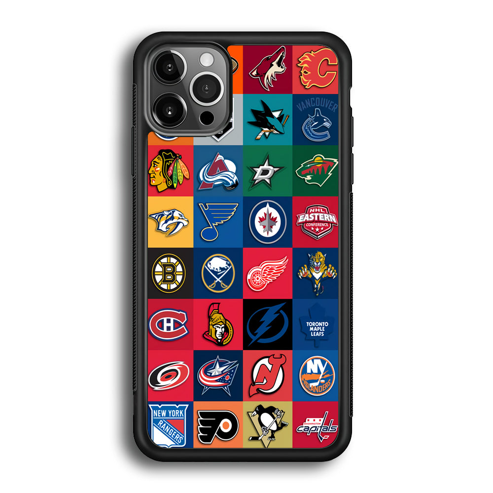 Hockey Teams NHL 001 iPhone 12 Pro Max Case-Phone Case-Rubber Black (2D Case)-Altracase