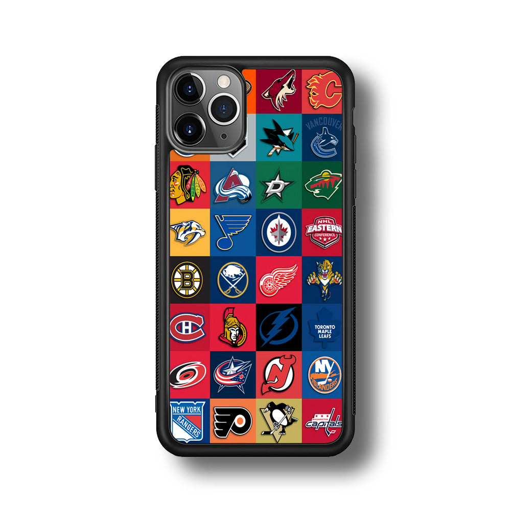 Hockey Teams NHL 001 iPhone 11 Pro Max Case-Phone Case-Rubber Black (2D Case)-Altracase