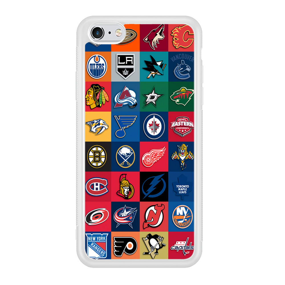 Hockey Teams NHL 001 iPhone 6 Plus | 6s Plus Case-Phone Case-Rubber White (2D Case)-Altracase
