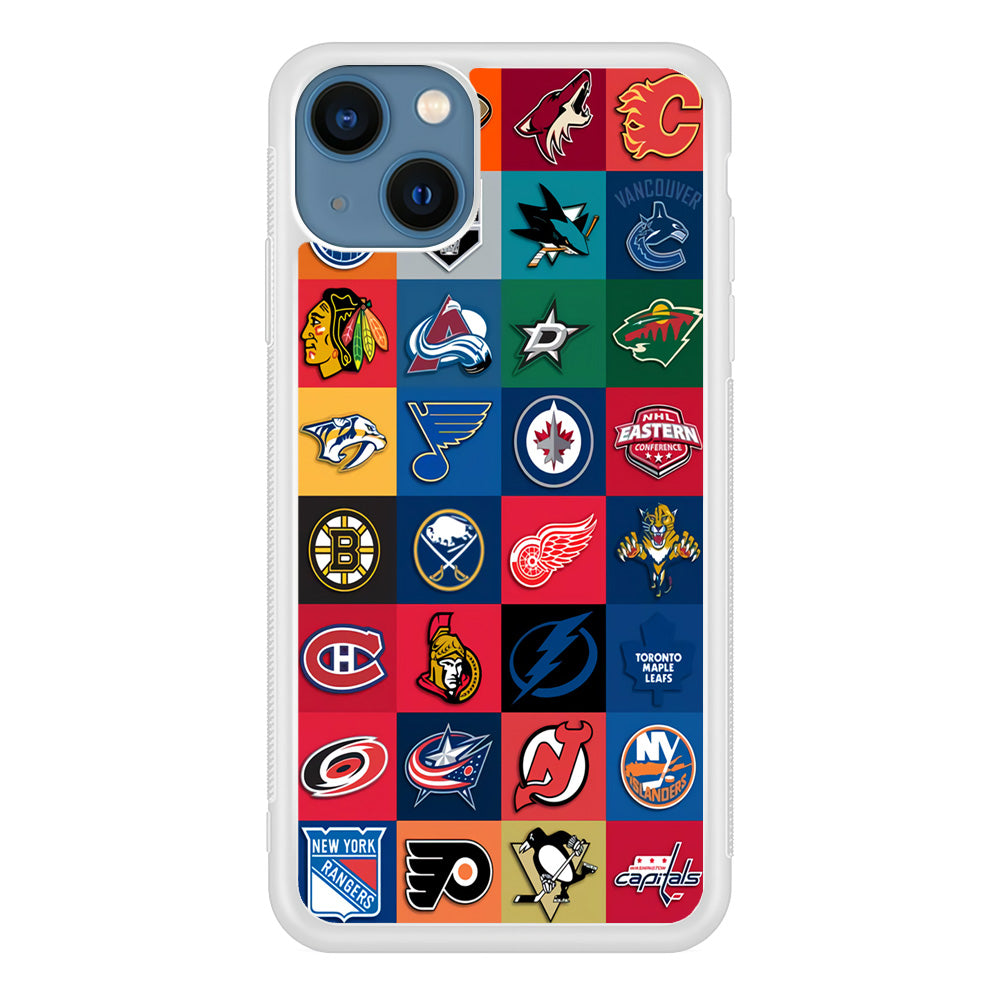 Hockey Teams NHL 001 iPhone 13 Mini Case-Phone Case-Rubber White (2D Case)-Altracase