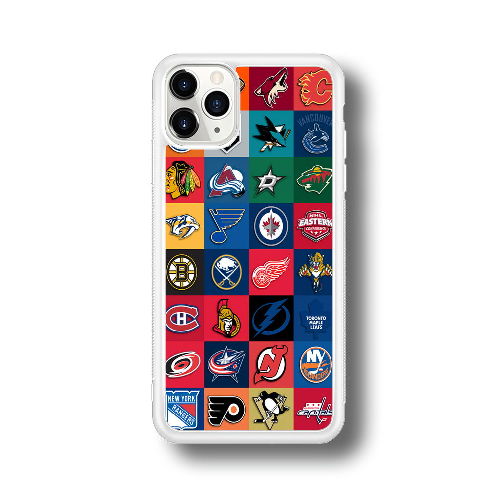 Hockey Teams NHL 001 iPhone 11 Pro Max Case-Phone Case-Rubber White (2D Case)-Altracase