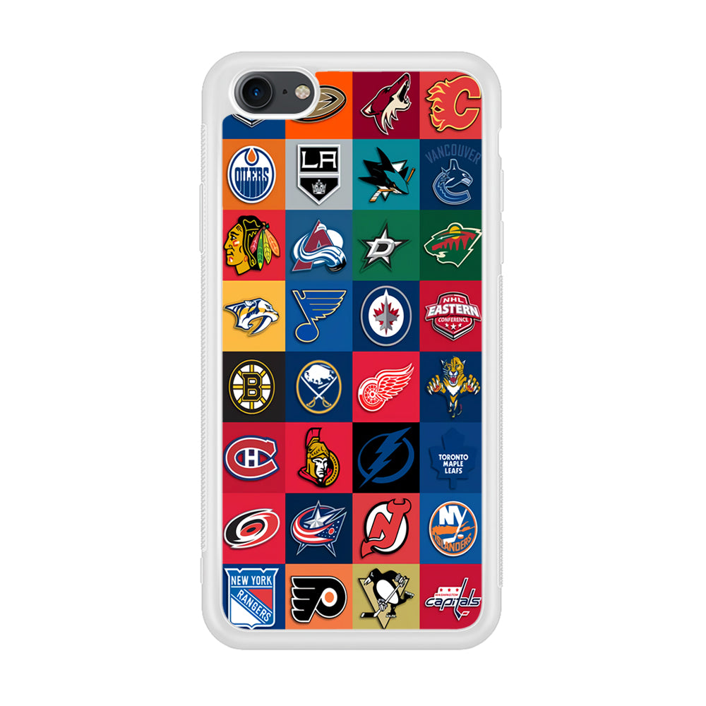 Hockey Teams NHL 001 iPhone 7 Case-Phone Case-Rubber White (2D Case)-Altracase