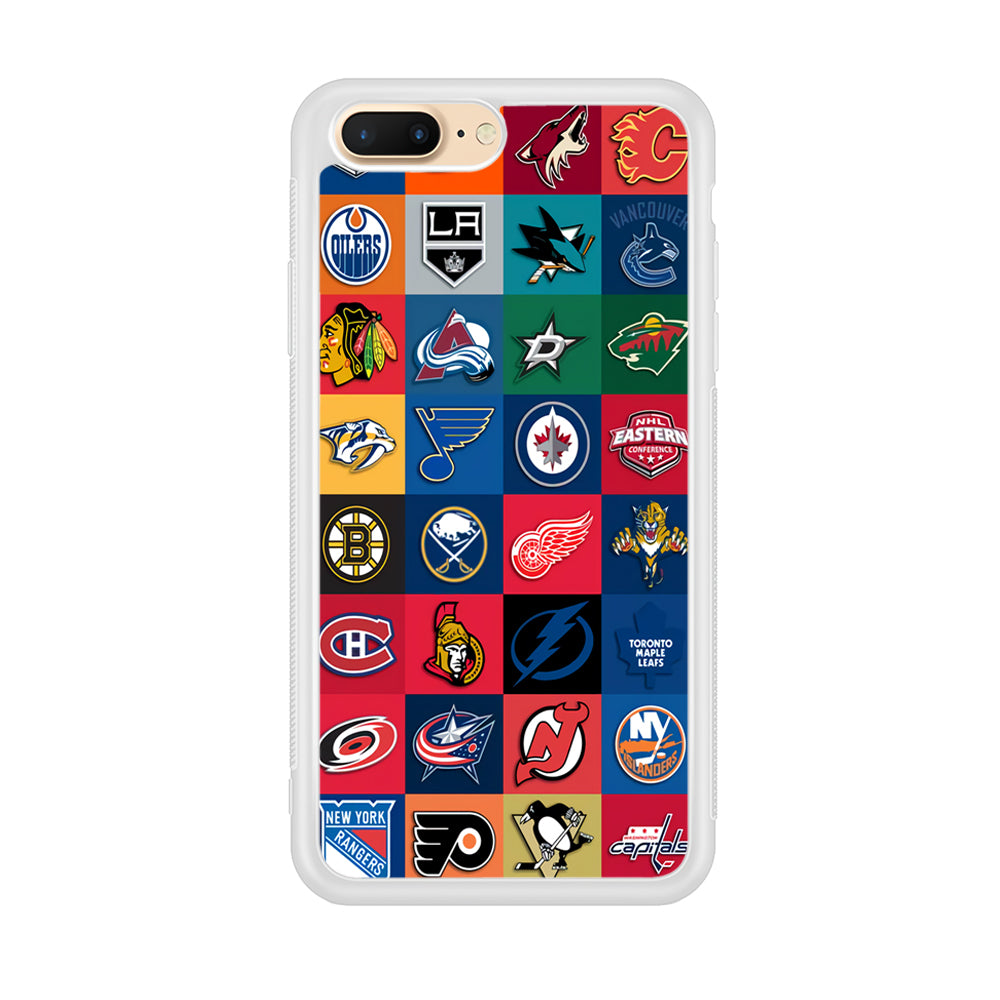 Hockey Teams NHL 001 iPhone 8 Plus Case-Phone Case-Rubber White (2D Case)-Altracase