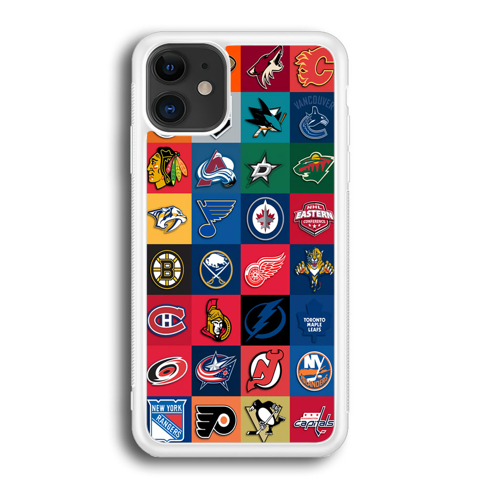Hockey Teams NHL 001 iPhone 12 Case-Phone Case-Rubber White (2D Case)-Altracase
