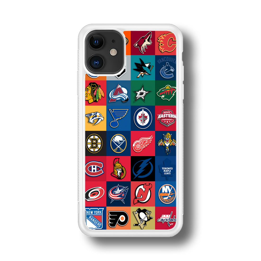 Hockey Teams NHL 001 iPhone 11 Case-Phone Case-Rubber White (2D Case)-Altracase