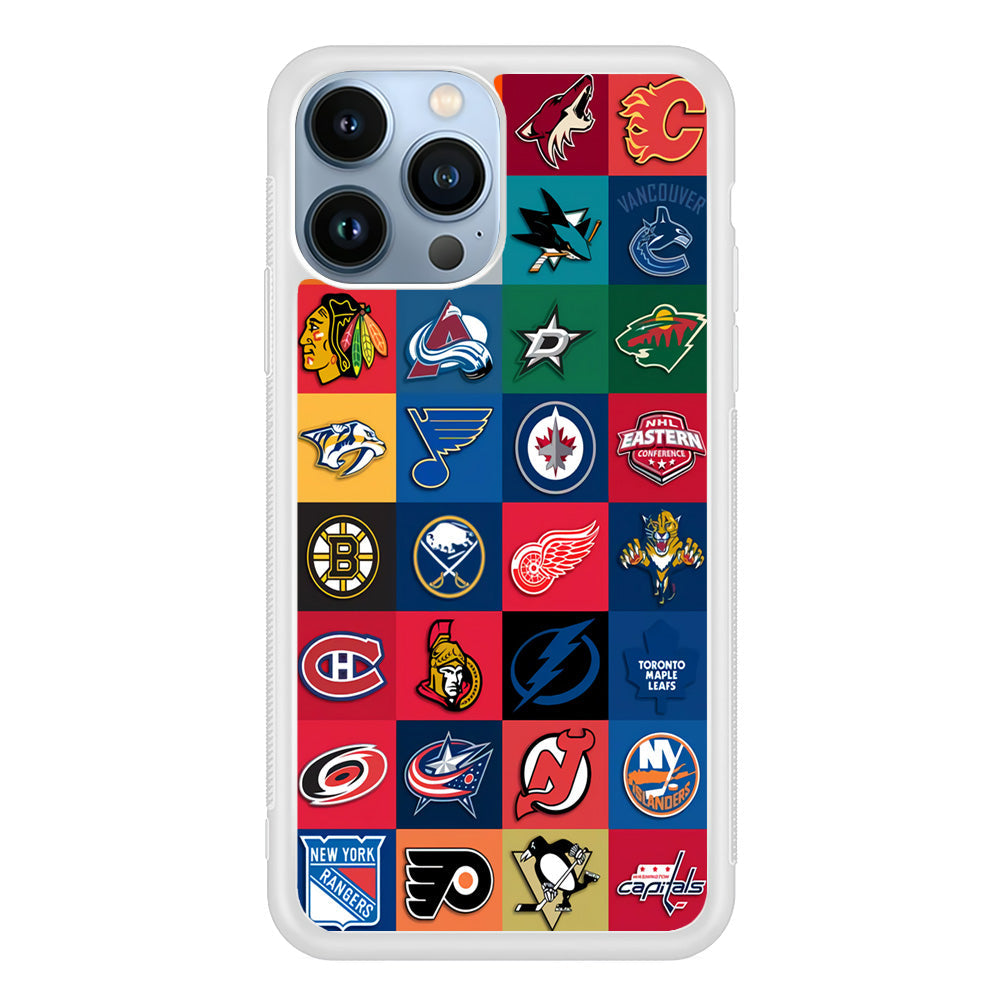 Hockey Teams NHL 001 iPhone 13 Pro Case-Phone Case-Rubber White (2D Case)-Altracase