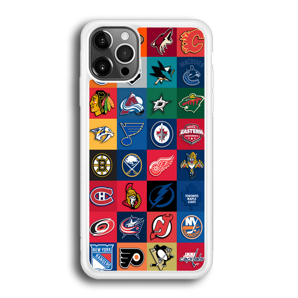 Hockey Teams NHL 001 iPhone 12 Pro Max Case-Phone Case-Rubber White (2D Case)-Altracase