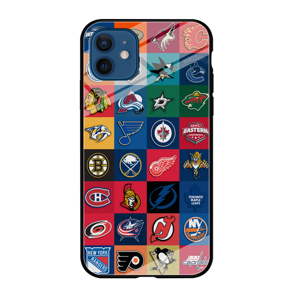 Hockey Teams NHL 001 iPhone 12 Case-Phone Case-Tempered Glass Case-Altracase
