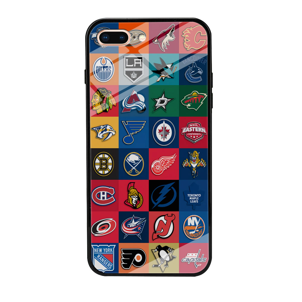 Hockey Teams NHL 001 iPhone 8 Plus Case-Phone Case-Tempered Glass Case-Altracase