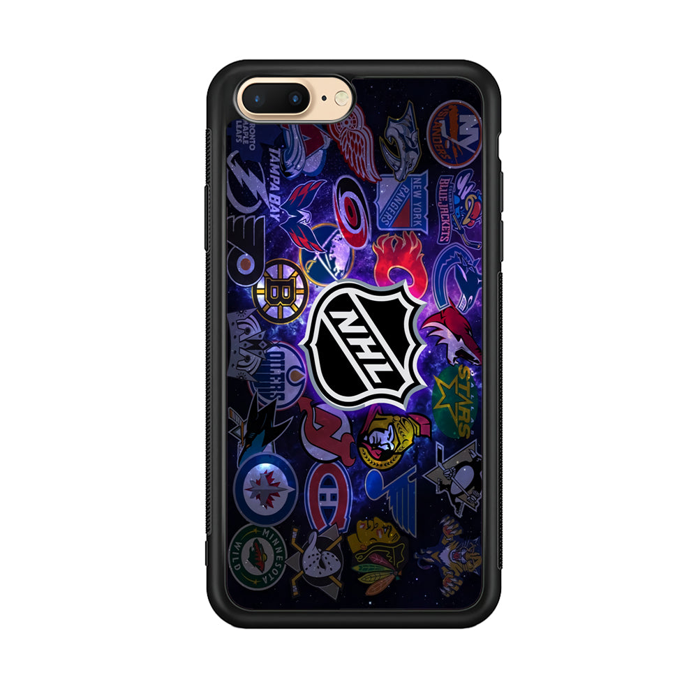 Hockey Teams NHL 002 iPhone 8 Plus Case-Phone Case-Rubber Black (2D Case)-Altracase