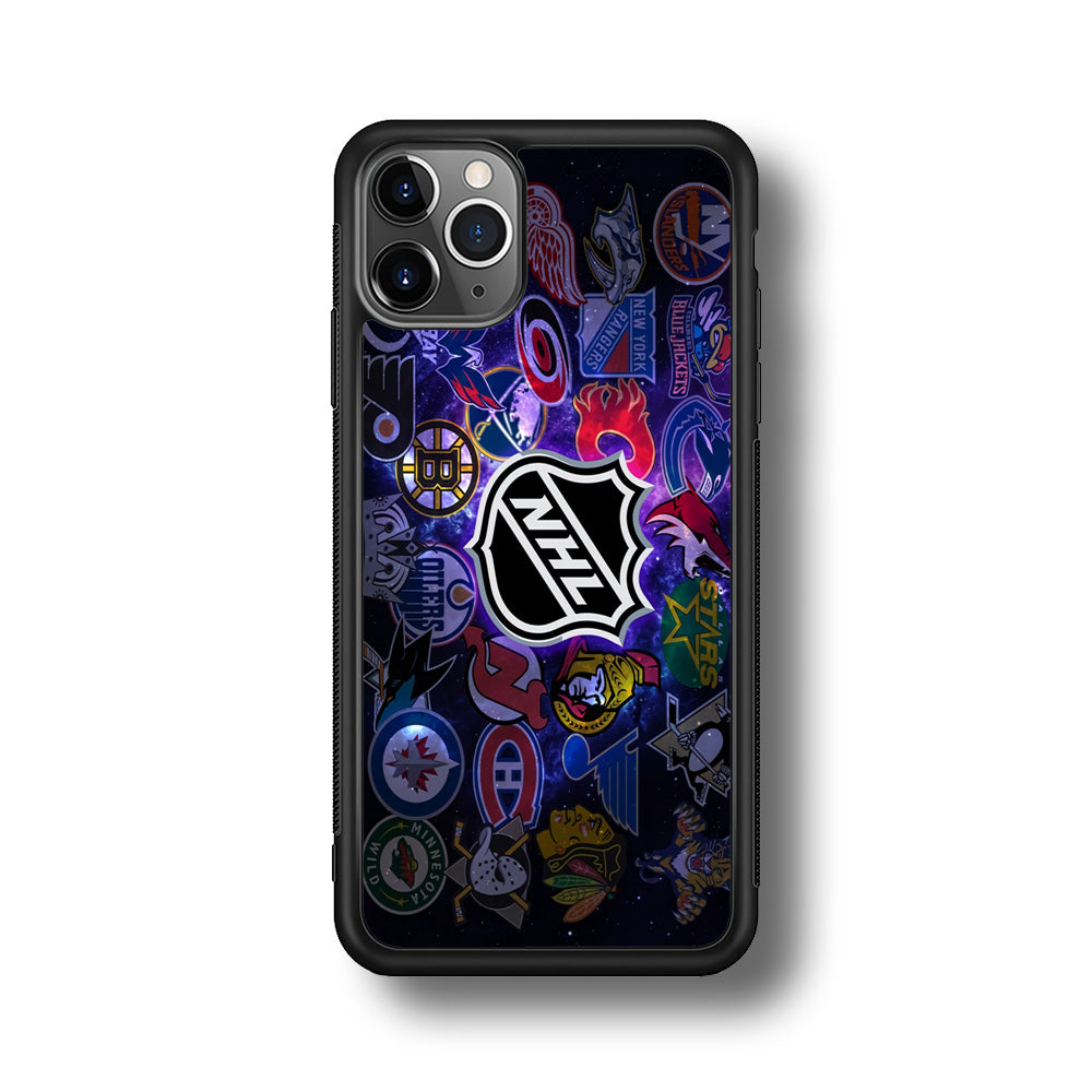 Hockey Teams NHL 002 iPhone 11 Pro Max Case-Phone Case-Rubber Black (2D Case)-Altracase