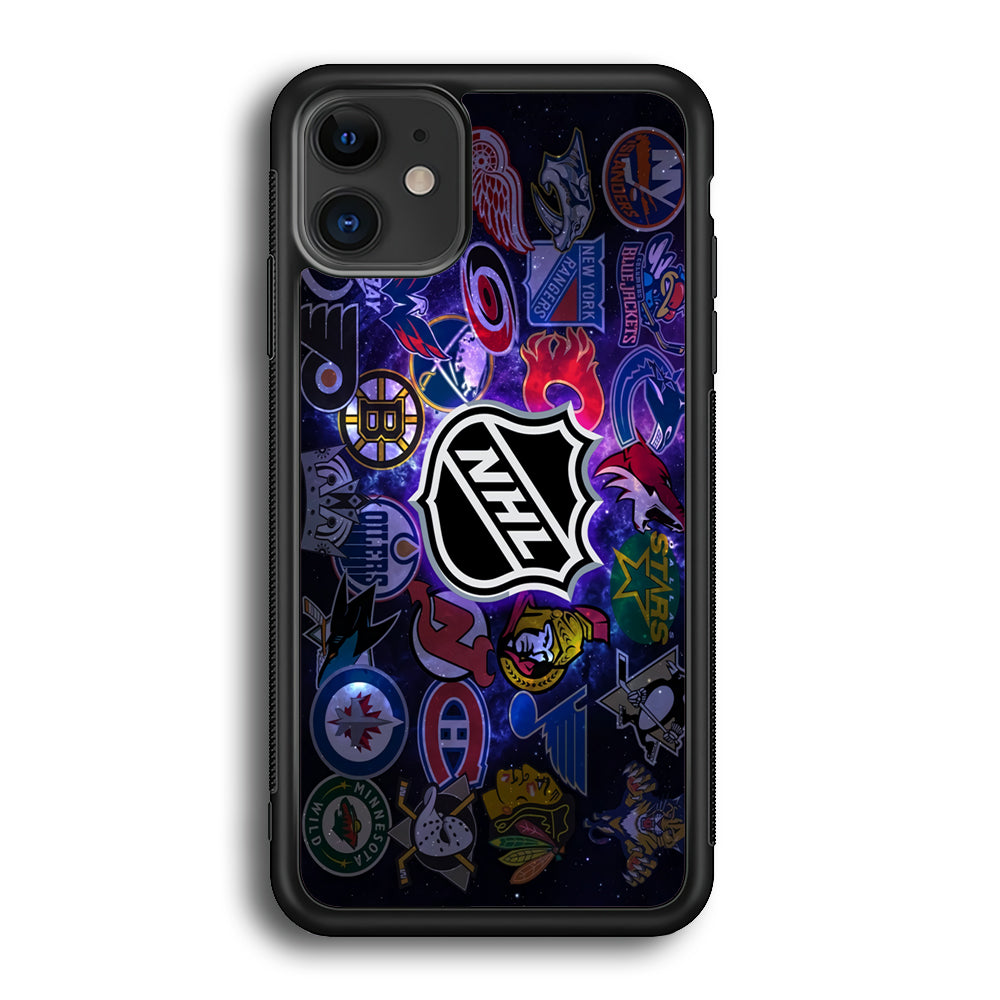 Hockey Teams NHL 002 iPhone 12 Case-Phone Case-Rubber Black (2D Case)-Altracase