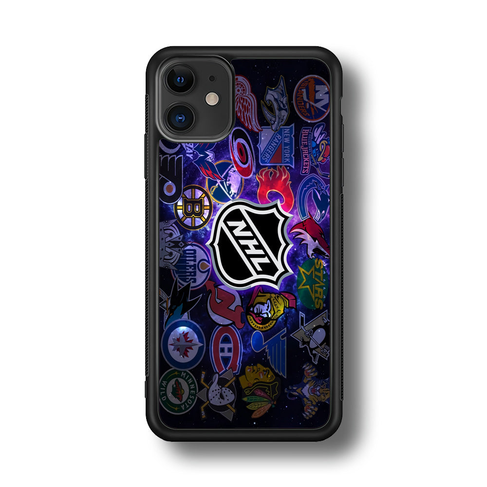 Hockey Teams NHL 002 iPhone 11 Case-Phone Case-Rubber Black (2D Case)-Altracase