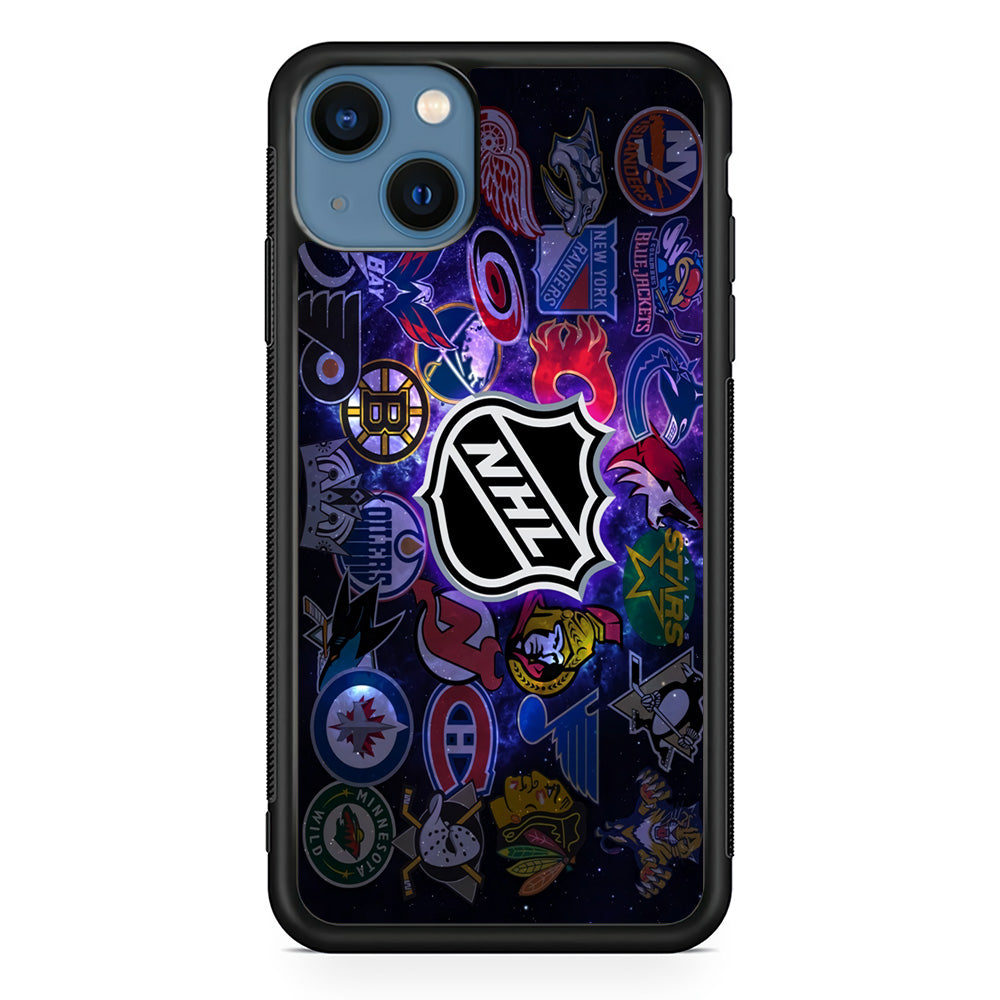 Hockey Teams NHL 002 iPhone 13 Mini Case-Phone Case-Rubber Black (2D Case)-Altracase