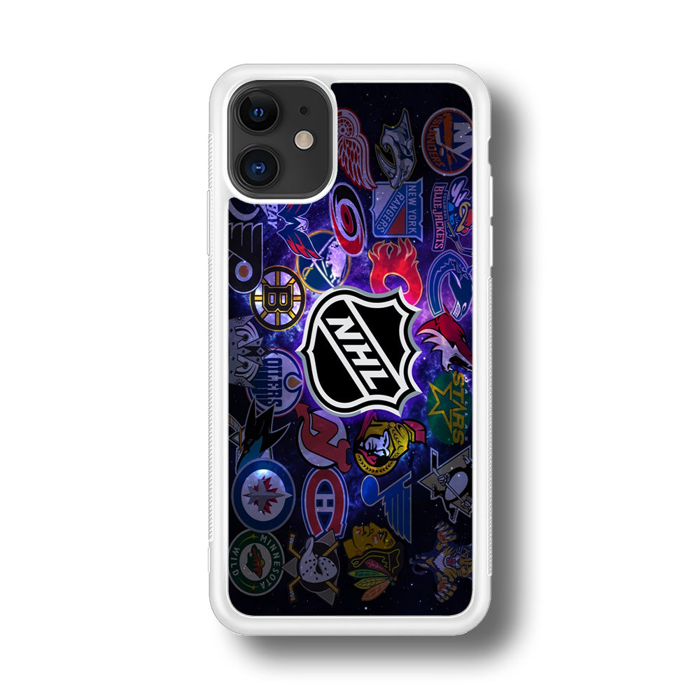 Hockey Teams NHL 002 iPhone 11 Case-Phone Case-Rubber White (2D Case)-Altracase