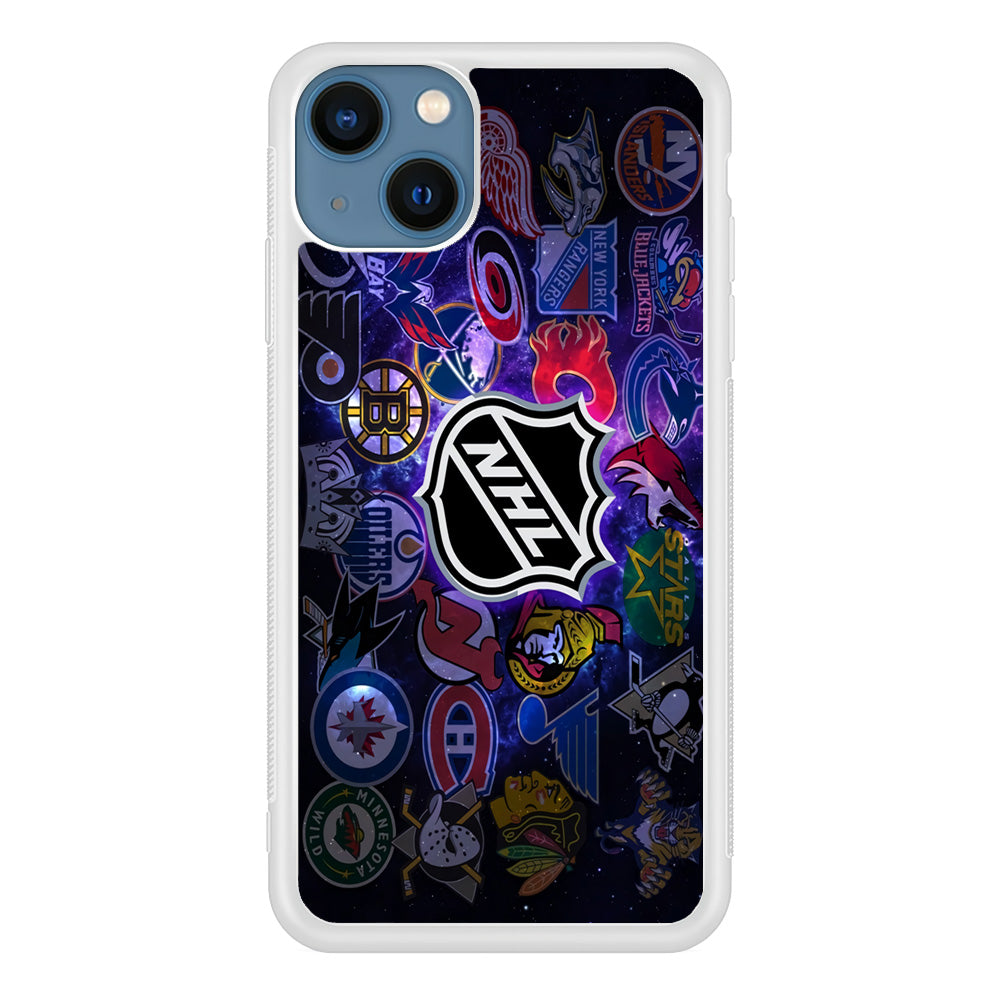 Hockey Teams NHL 002 iPhone 13 Mini Case-Phone Case-Rubber White (2D Case)-Altracase