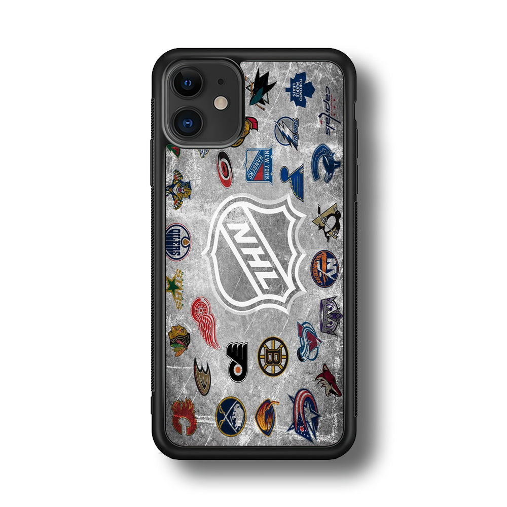 Hockey Teams NHL 003 iPhone 11 Case-Phone Case-Rubber Black (2D Case)-Altracase