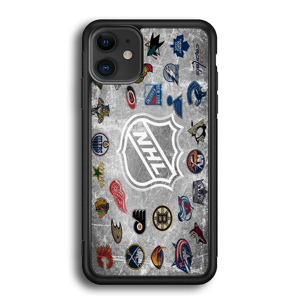 Hockey Teams NHL 003 iPhone 12 Case-Phone Case-Rubber Black (2D Case)-Altracase