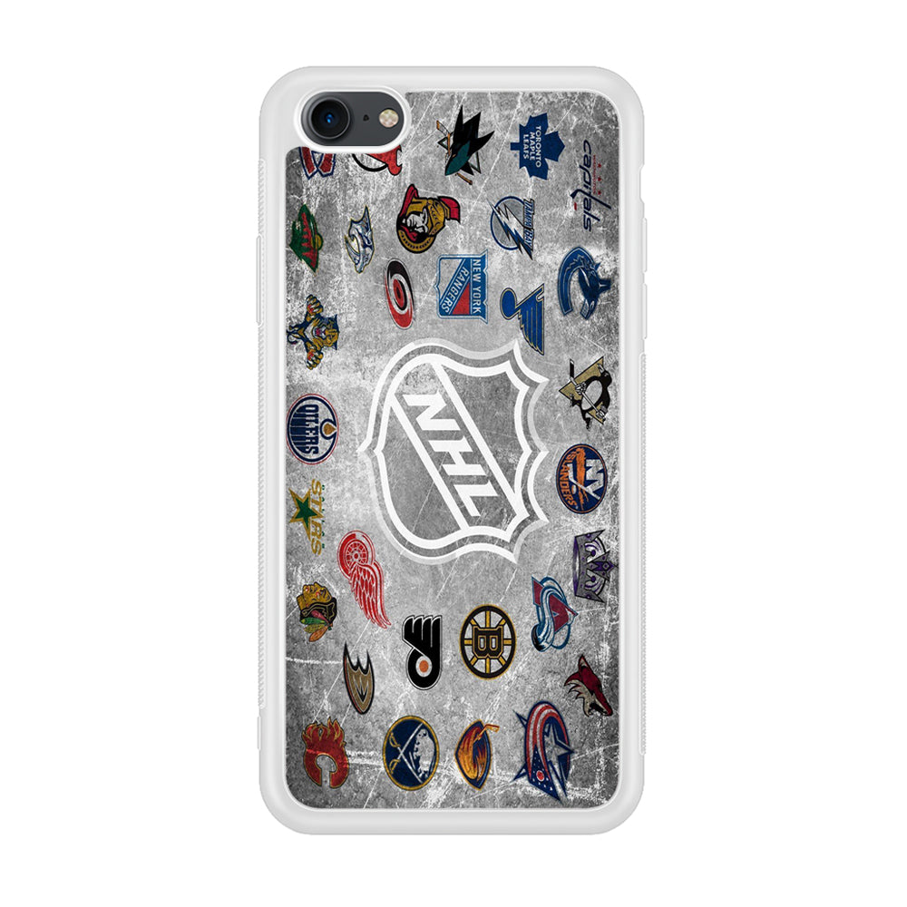 Hockey Teams NHL 003 iPhone 7 Case-Phone Case-Rubber White (2D Case)-Altracase