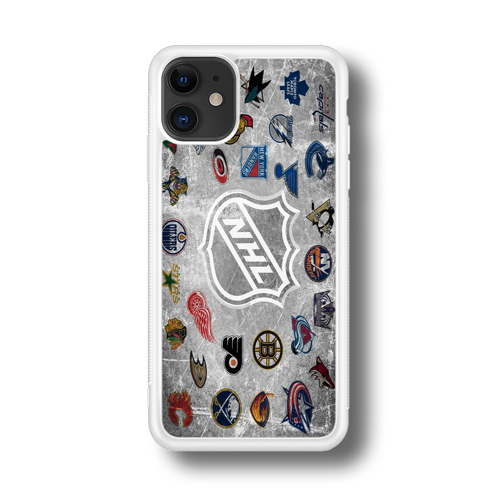 Hockey Teams NHL 003 iPhone 11 Case-Phone Case-Rubber White (2D Case)-Altracase