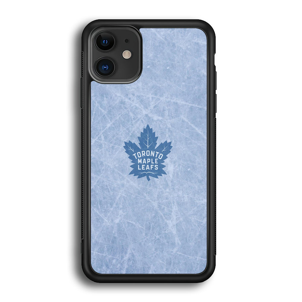 Hockey Toronto Maple Leafs NHL 001 iPhone 12 Case-Phone Case-Rubber Black (2D Case)-Altracase