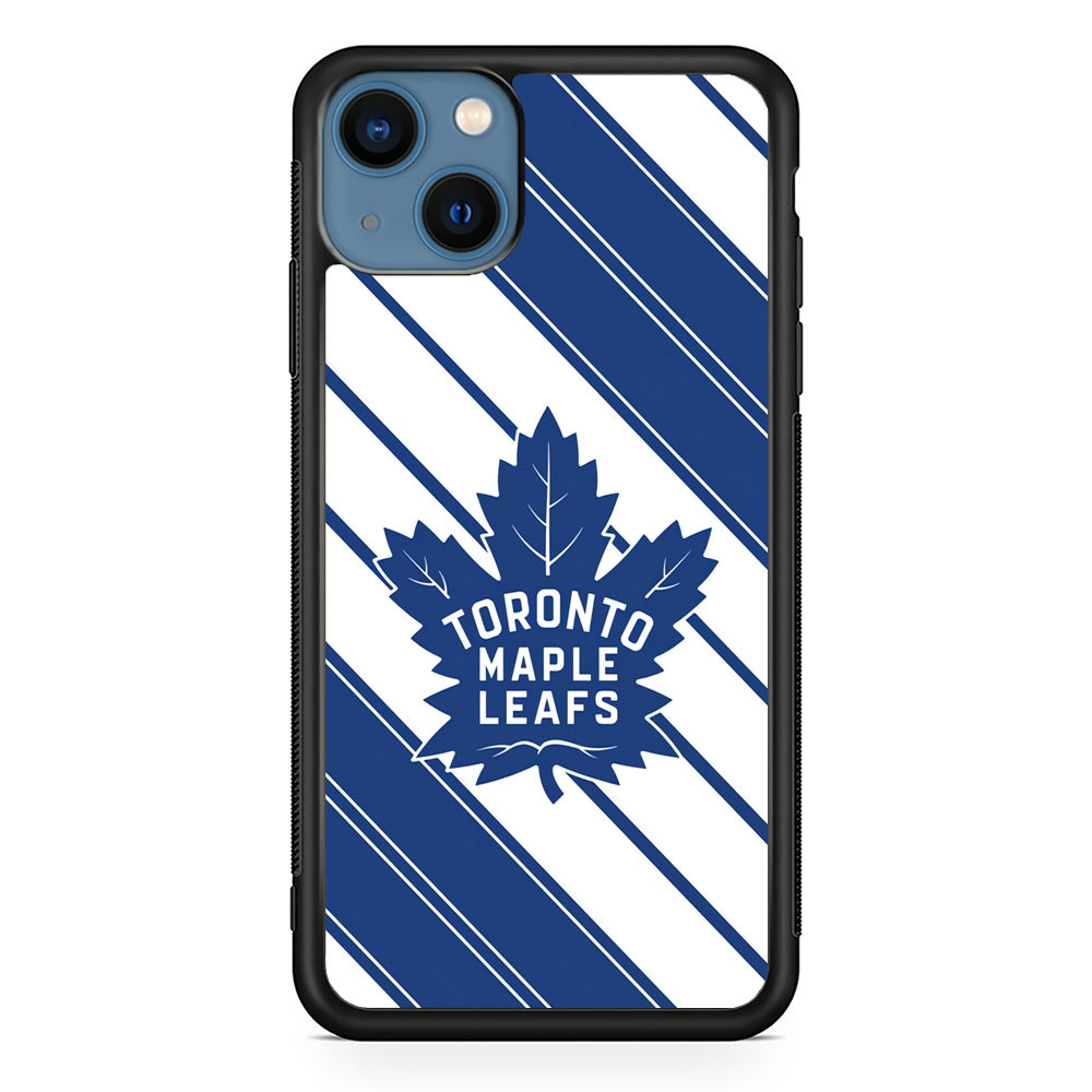 Hockey Toronto Maple Leafs NHL 002 iPhone 13 Mini Case-Phone Case-Rubber Black (2D Case)-Altracase