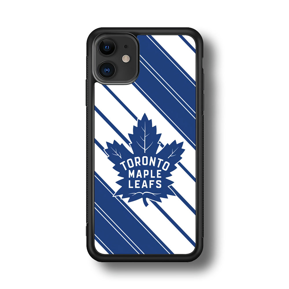 Hockey Toronto Maple Leafs NHL 002 iPhone 11 Case-Phone Case-Rubber Black (2D Case)-Altracase