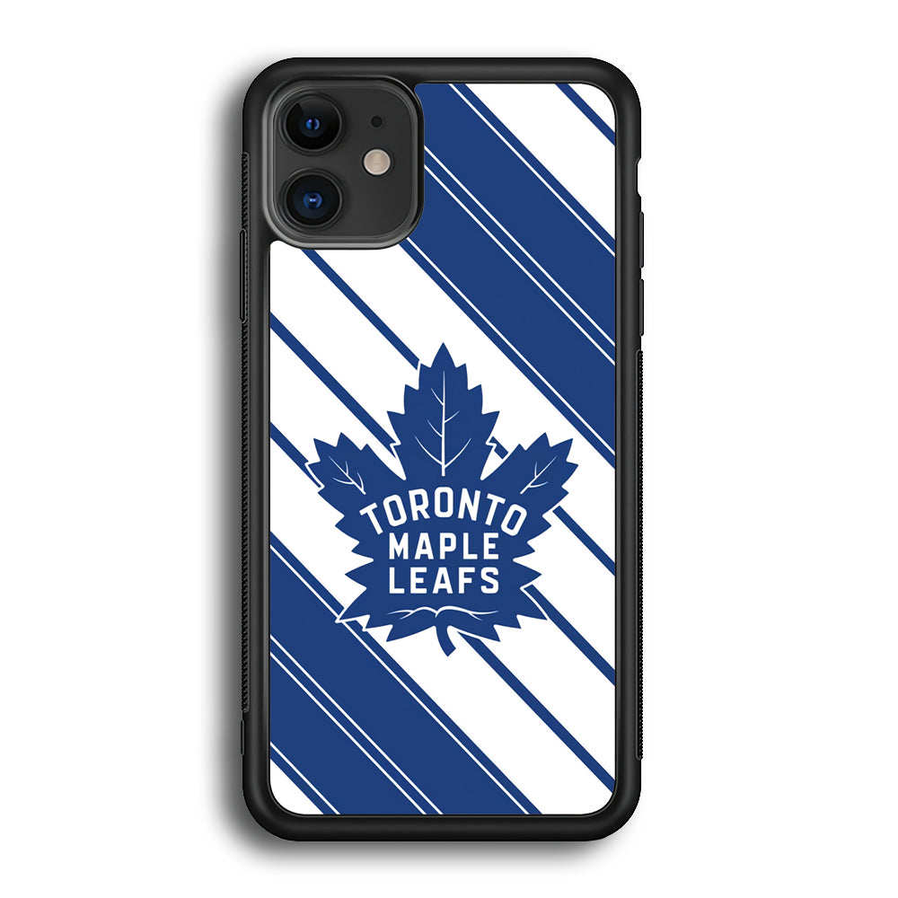 Hockey Toronto Maple Leafs NHL 002 iPhone 12 Case-Phone Case-Rubber Black (2D Case)-Altracase