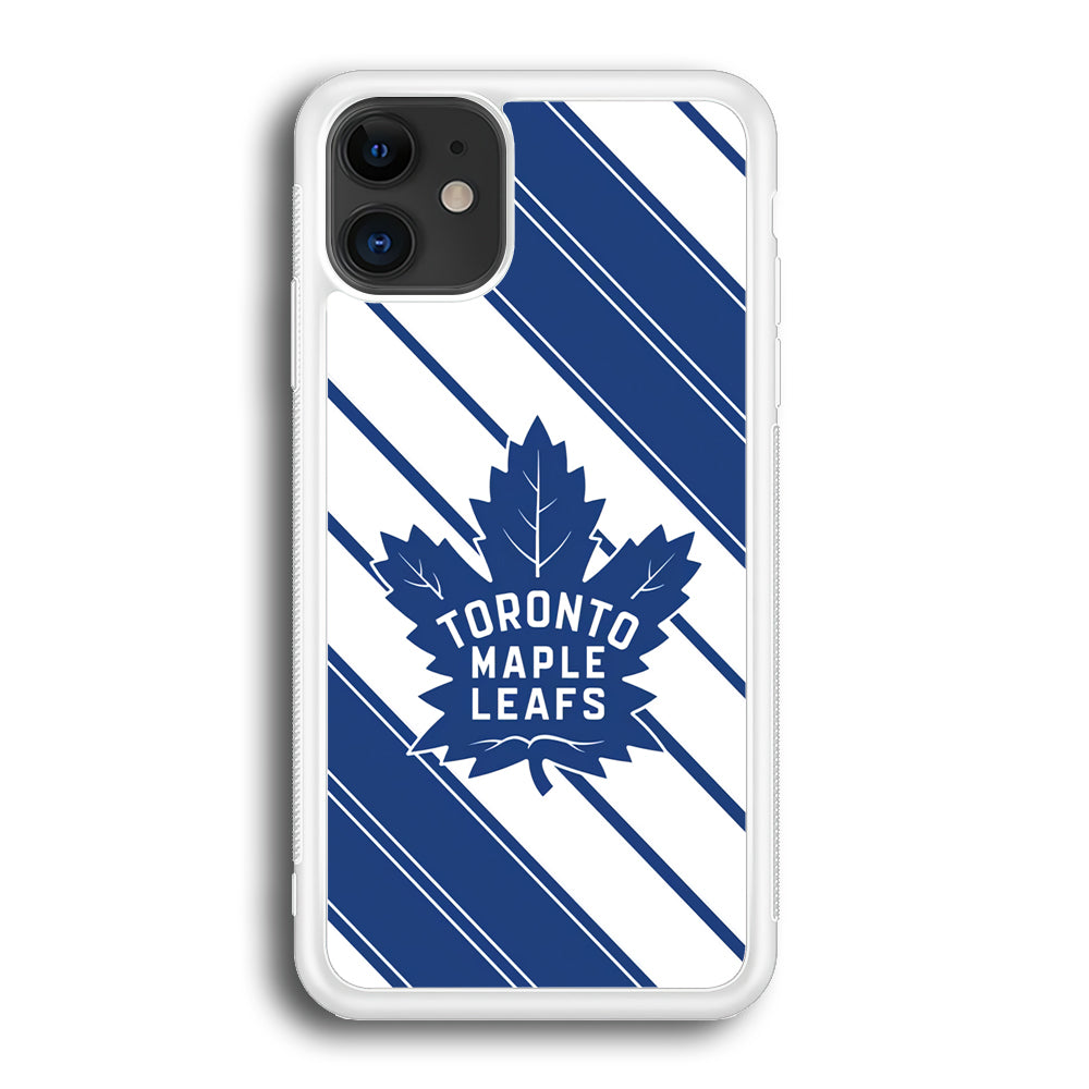 Hockey Toronto Maple Leafs NHL 002 iPhone 12 Case-Phone Case-Rubber White (2D Case)-Altracase