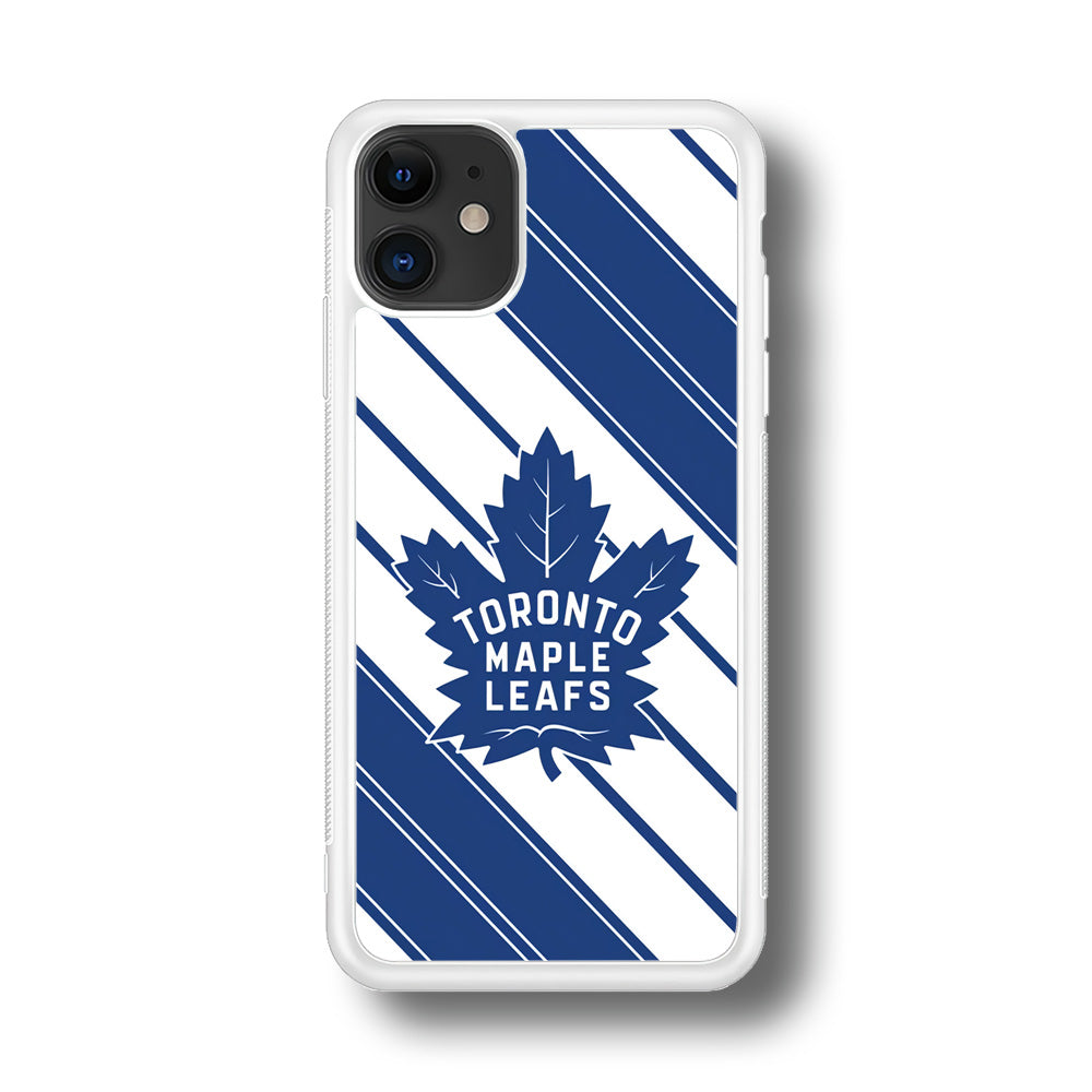 Hockey Toronto Maple Leafs NHL 002 iPhone 11 Case-Phone Case-Rubber White (2D Case)-Altracase