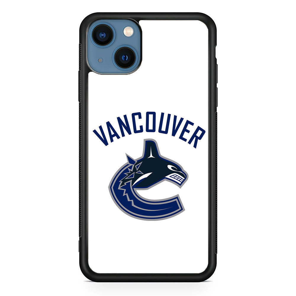 Hockey Vancouver Canucks NHL 001 iPhone 13 Mini Case-Phone Case-Rubber Black (2D Case)-Altracase