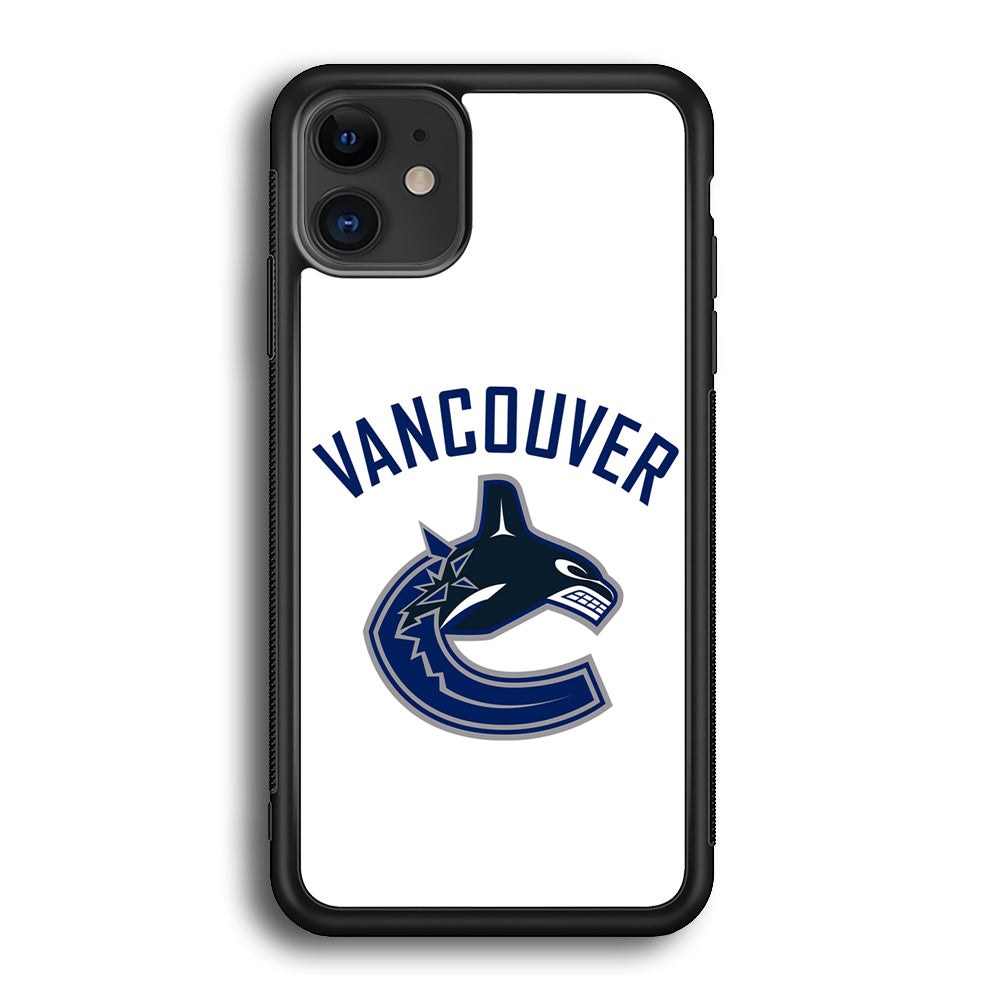 Hockey Vancouver Canucks NHL 001 iPhone 12 Case-Phone Case-Rubber Black (2D Case)-Altracase