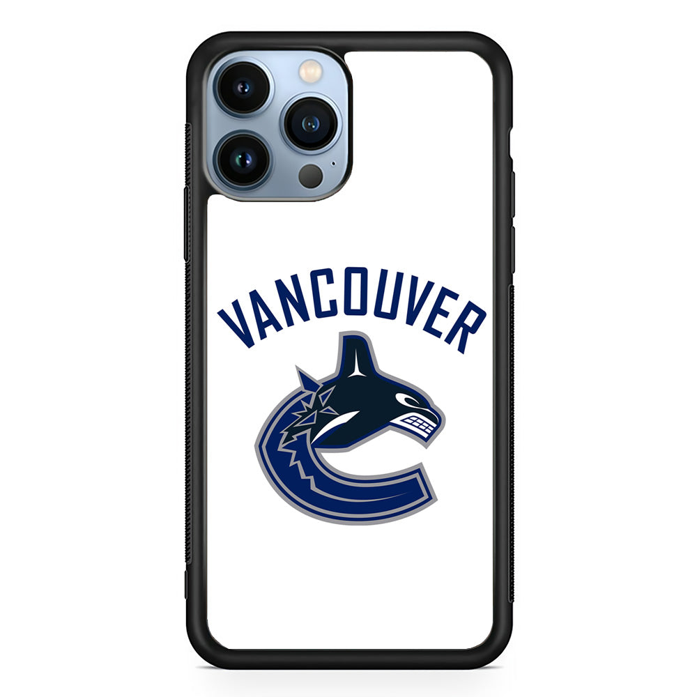 Hockey Vancouver Canucks NHL 001 iPhone 15 Pro Case-Phone Case-Rubber Black (2D Case)-Altracase